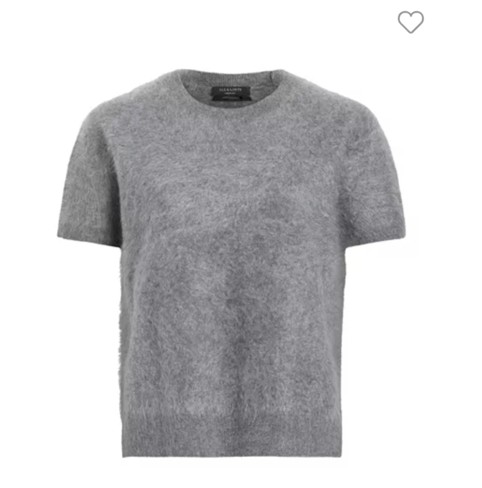 AllSaints Rebel Brushed Cashmere Knitted T-Shirt - Picture 3 of 7